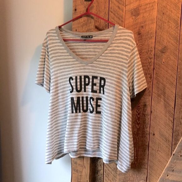 3/30$ Striped « super muse » shirt - Picture 1 of 2